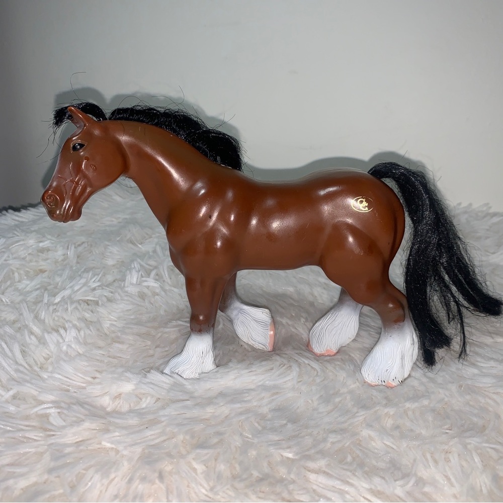 CLYSDALE TOY HORSE ~ HAIR MANE & TAIL ~ BY CC Approx 6” Height